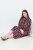 Ulla Popken 843358 Vestido de felpa estampado Ciruela - Vestidos sudadera - 