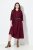 Ulla Popken 843383 Vestido de pana con manga 3/4 Burdeos - Vestidos maxi - Vestidos largos en tallas grandes
