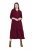 Ulla Popken 843383 Vestido de pana con manga 3/4 Burdeos - Vestidos maxi - Vestidos largos en tallas grandes