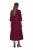 Ulla Popken 843383 Vestido de pana con manga 3/4 Burdeos - Vestidos maxi - Vestidos largos en tallas grandes