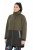 Ulla Popken 843480 Abrigo técnico HYPRAR bicolor con capucha Verde oliva - Abrigos - Abrigos de talla grande