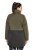Ulla Popken 843480 Abrigo técnico HYPRAR bicolor con capucha Verde oliva - Abrigos - Abrigos de talla grande