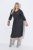 Ulla Popken 843595 Vestido cruzado con manga 3/4 Gris jaspeado - Vestidos midi - Vestidos midi de talla grande