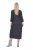 Ulla Popken 843595 Vestido cruzado con manga 3/4 Gris jaspeado - Vestidos midi - Vestidos midi de talla grande