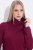 Ulla Popken 843627 Vestido de punto de manga larga con cuello alto Burdeos - Vestidos midi - Vestidos midi de talla grande