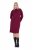 Ulla Popken 843627 Vestido de punto de manga larga con cuello alto Burdeos - Vestidos midi - Vestidos midi de talla grande