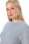 Ulla Popken 843999 Vestido con manga 3/4 Gris jaspeado - Vestidos - Vestidos para todas las tallas
