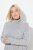 Ulla Popken 844233 Vestido de punto de manga larga con cuello alto Gris jaspeado - Vestidos de punto - 