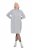 Ulla Popken 844233 Vestido de punto de manga larga con cuello alto Gris jaspeado - Vestidos de punto - 