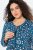 Ulla Popken 844722 Vestido de felpa estampado Petróleo - Vestidos sudadera - 