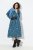 Ulla Popken 844722 Vestido de felpa estampado Petróleo - Vestidos sudadera - 