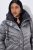 Ulla Popken 844764 Abrigo acolchado HYPRAR con brillo metalizado Antracita - Abrigos - Abrigos de talla grande