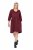 Ulla Popken 844945 Vestido de jersey evasé con cuello de pico Ciruela - Vestidos de punto jersey - 