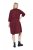 Ulla Popken 844945 Vestido de jersey evasé con cuello de pico Ciruela - Vestidos de punto jersey - 