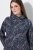 Ulla Popken 844993 Vestido de felpa estampado Azul marino - Vestidos sudadera - 