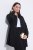 Ulla Popken 845026 Sobrecamisa con textura de cebra Negro - Chaquetas - Chaquetas para mujer en tallas grandes