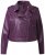 Ulla Popken 845121 Chaqueta biker de piel sintética Ciruela - Chaquetas - Chaquetas para mujer en tallas grandes
