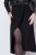 Ulla Popken 845151 Vestido de rayas con cuello de pico Negro - Vestidos de noche - Vestidos de fiesta de gran talla