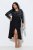 Ulla Popken 845151 Vestido de rayas con cuello de pico Negro - Vestidos de noche - Vestidos de fiesta de gran talla