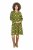 Ulla Popken 845190 Vestido de jersey de flores Turquesa - Vestidos de punto jersey - 
