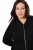 Ulla Popken 845262 Chaqueta teddy Negro - Chaquetas - Chaquetas para mujer en tallas grandes