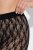 Ulla Popken 845290 Pantalón corto antirrozaduras de flores con encaje Negro - Culotes antirozaduras - 