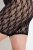 Ulla Popken 845290 Pantalón corto antirrozaduras de flores con encaje Negro - Culotes antirozaduras - 