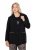Ulla Popken 845336 Blazer elástico oversize de dos botones Negro - Blazers - Blazers en tallas grandes para mujer