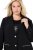 Ulla Popken 845336 Blazer elástico oversize de dos botones Negro - Blazers - Blazers en tallas grandes para mujer