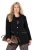Ulla Popken 845336 Blazer elástico oversize de dos botones Negro - Blazers - Blazers en tallas grandes para mujer