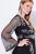 Ulla Popken 845366 Vestido de noche con cuello de pico Negro - Vestidos de noche - Vestidos de fiesta de gran talla