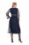 Ulla Popken 845366 Vestido de lentejuelas de flores Azul marino - Vestidos de noche - Vestidos de fiesta de gran talla