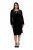 Ulla Popken 845573 Vestido de terciopelo de manga larga Negro - Vestidos de noche - Vestidos de fiesta de gran talla