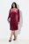 Ulla Popken 845573 Vestido de terciopelo de manga larga Burdeos - Vestidos de noche - Vestidos de fiesta de gran talla