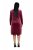 Ulla Popken 845573 Vestido de terciopelo de manga larga Burdeos - Vestidos de noche - Vestidos de fiesta de gran talla