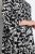 Ulla Popken 845825 Vestido midi de flores con manga 3/4 Negro - Vestidos midi - Vestidos midi de talla grande