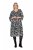 Ulla Popken 845825 Vestido midi de flores con manga 3/4 Negro - Vestidos midi - Vestidos midi de talla grande
