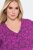 Ulla Popken 845825 Vestido midi de flores con cuello de pico Lila - Vestidos midi - Vestidos midi de talla grande