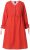 Ulla Popken 845863 Vestido midi de rayas con cinturón anudado Coral - Vestidos midi - Vestidos midi de talla grande
