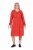 Ulla Popken 845863 Vestido midi de rayas con cinturón anudado Coral - Vestidos midi - Vestidos midi de talla grande