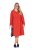 Ulla Popken 845863 Vestido midi de rayas con cinturón anudado Coral - Vestidos midi - Vestidos midi de talla grande
