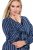 Ulla Popken 845863 Vestido de rayas con cuello de pico Azul marino - Vestidos - Vestidos para todas las tallas
