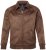 JP1880 846200 Chaqueta bomber en ante sintético Marrón oscuro - Chaquetas - Chaquetas Tallas Grandes 2XL-8XL