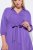 Ulla Popken 846373 Vestido de felpa evasé con manga 3/4 Lila - Vestidos - Vestidos para todas las tallas