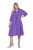 Ulla Popken 846373 Vestido de felpa evasé con manga 3/4 Lila - Vestidos - Vestidos para todas las tallas