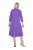 Ulla Popken 846373 Vestido de felpa evasé con manga 3/4 Lila - Vestidos - Vestidos para todas las tallas