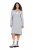 Ulla Popken 846886 Vestido de felpa con capucha Gris jaspeado - Vestidos sudadera - 