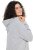 Ulla Popken 846886 Vestido de felpa con capucha Gris jaspeado - Vestidos sudadera - 