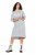 Ulla Popken 846886 Vestido de felpa con capucha Gris jaspeado - Vestidos sudadera - 