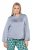 Ulla Popken 847191 Cazadora brillante con cuello college Gris - Chaquetas - Chaquetas para mujer en tallas grandes